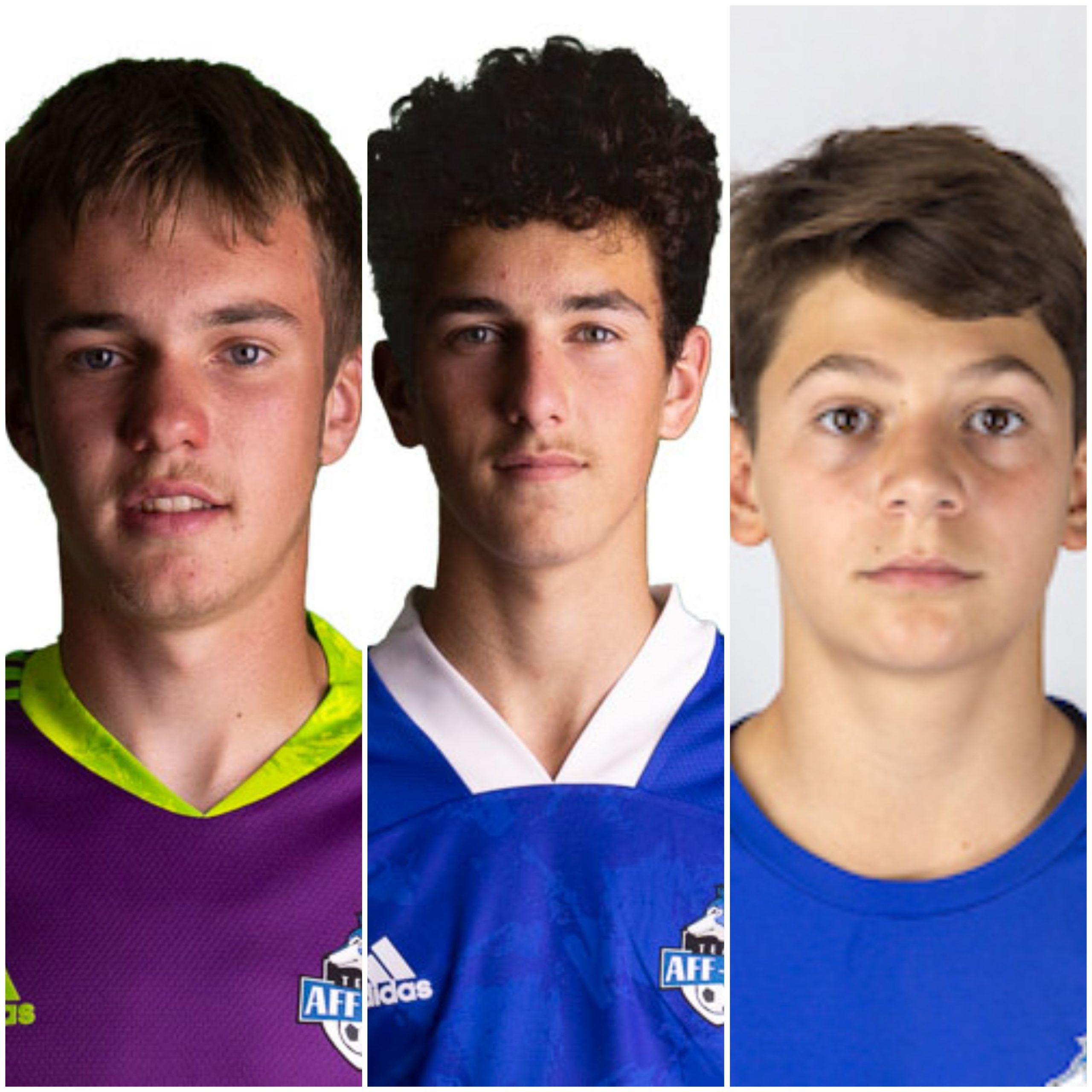 Trois jeunes joueurs au FC Bulle FC Bulle